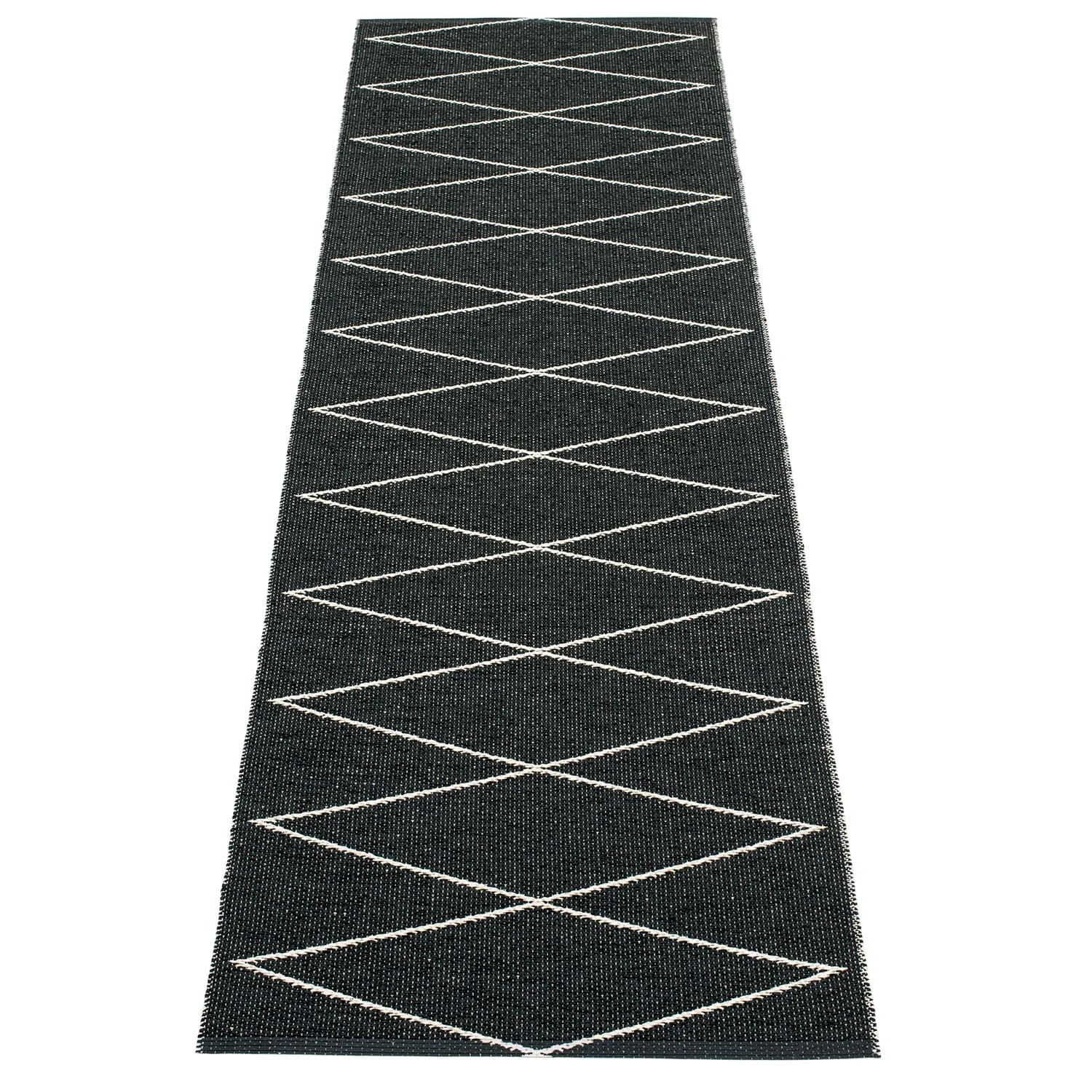 Pappelina, Max tæppe 70x240 cm black / vanilla