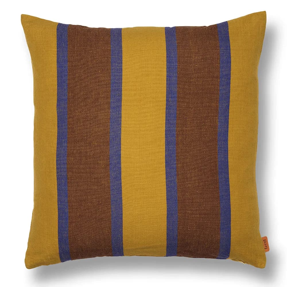 Ferm Living, Grand Dekorativ pude - Lime/Bright Blue/Choco