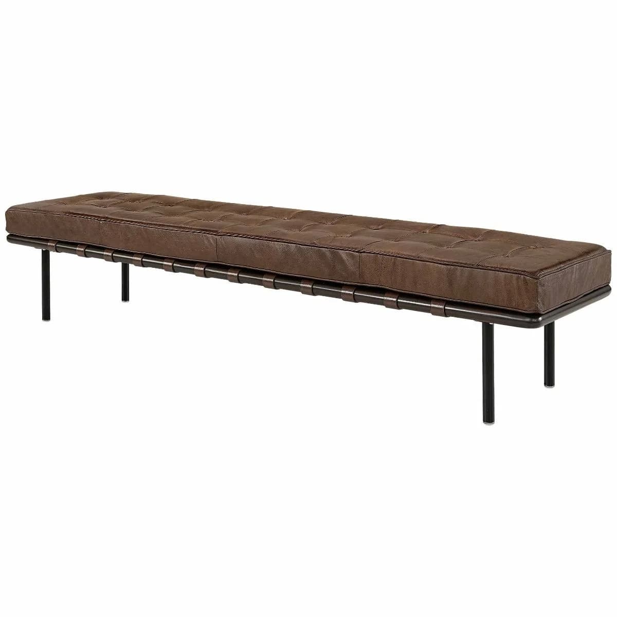 Artwood, Princetown Bænk 198 cm Brunt Læder Artwood