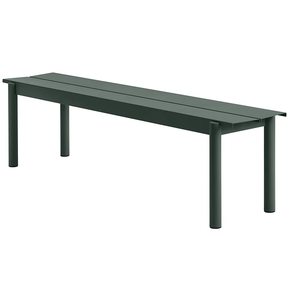 Muuto, Linear Steel Bænk 170x34 cm Dark Green