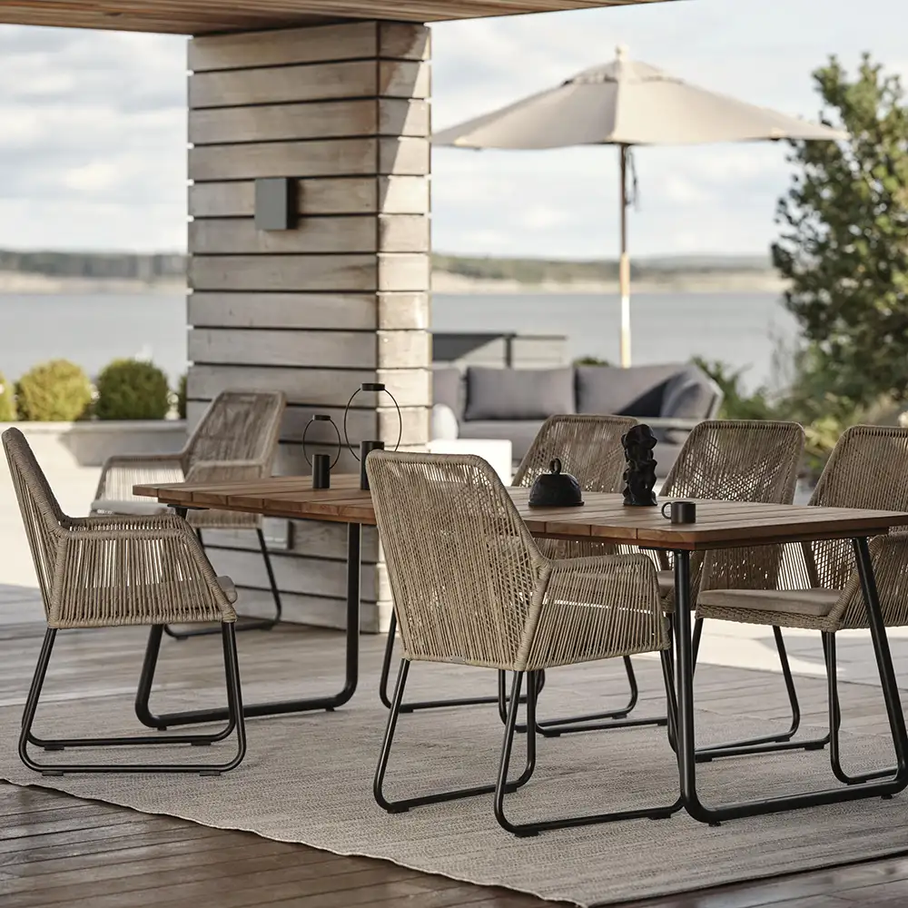 Brafab, Nolli Spisebord 90x225 cm Sort/Teak Brafab