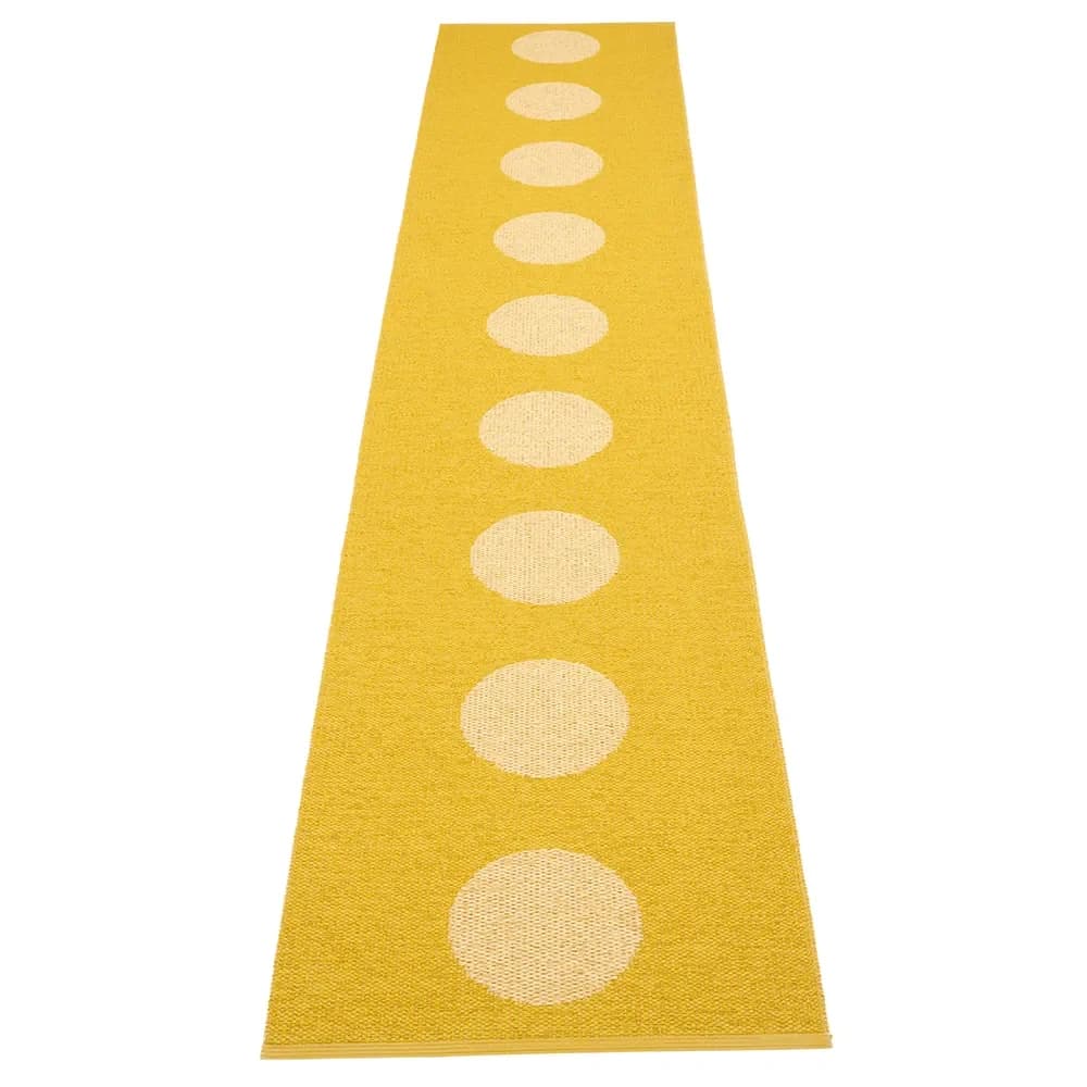Pappelina, Vera Pop tæppe Mustard/Pale Yellow 70 x 360cm