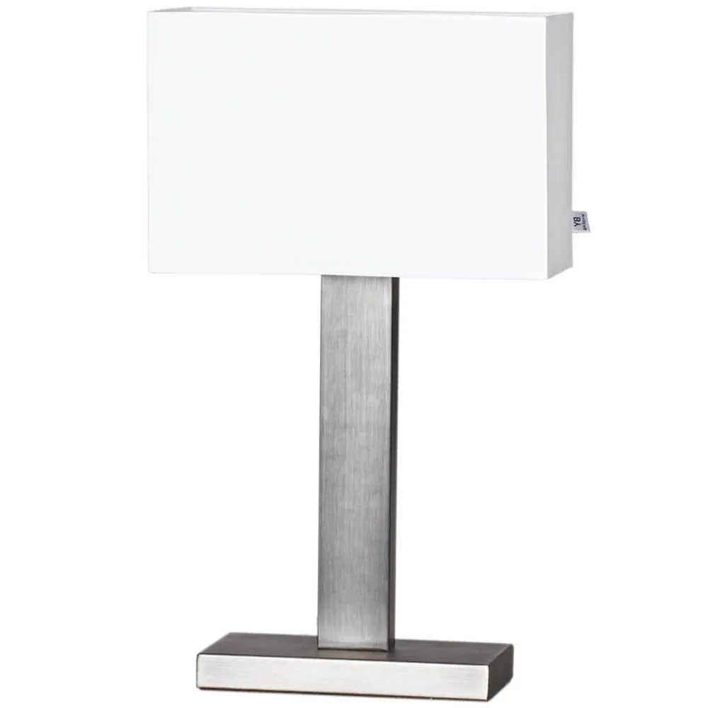 By Rydéns - Prime bordlampe H69 børstet stål/hvid
