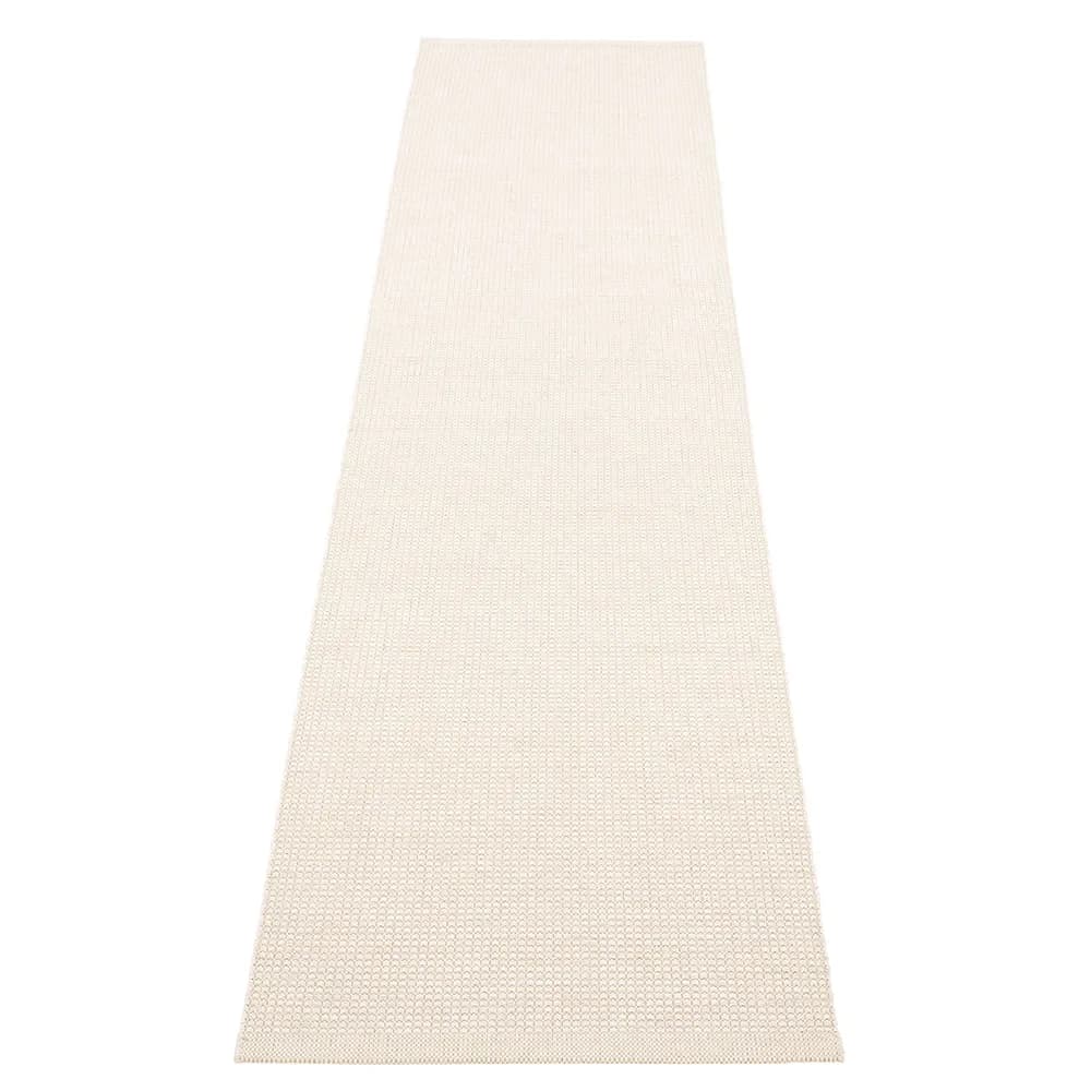 Pappelina, Emm tæppe 70 x 300 cm Vanilla/White Metallic