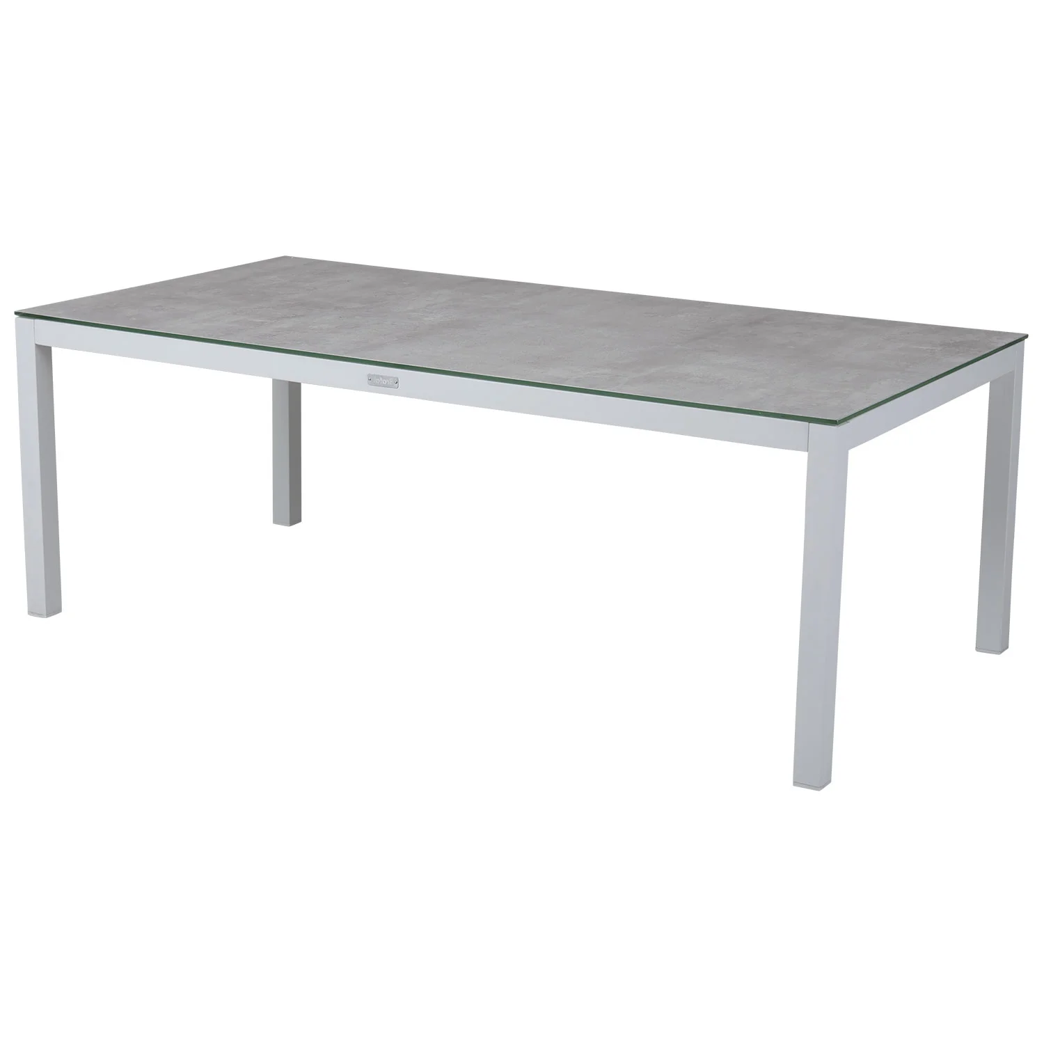 Brafab, Belfort Sofabord Hvid/Grå Aluminium 70x140 3D-printet Glasplade Brafab