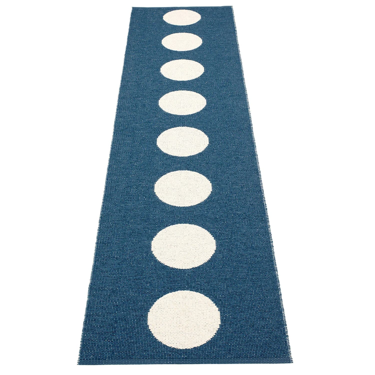 Pappelina, Vera tæppe 70x300 cm ocean blue / vanilla