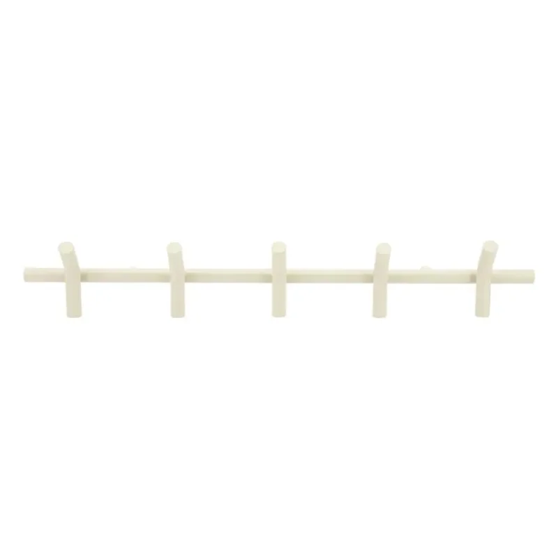 By-Boo, Wall coat rack Matto 5 - beige 88x14x11,5 cm