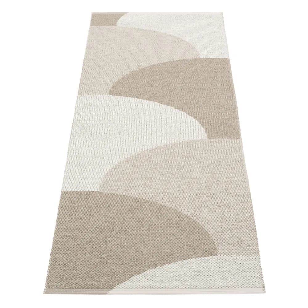 Pappelina, Hill tæppe Dark Linen/Linen/Fossil Grey 70 x 180cm