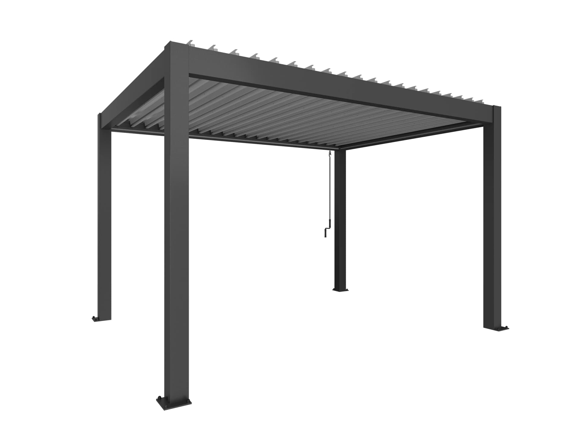 Biohort, Pergola størrelse 4 x 3 metallic mørkegrå/sølv