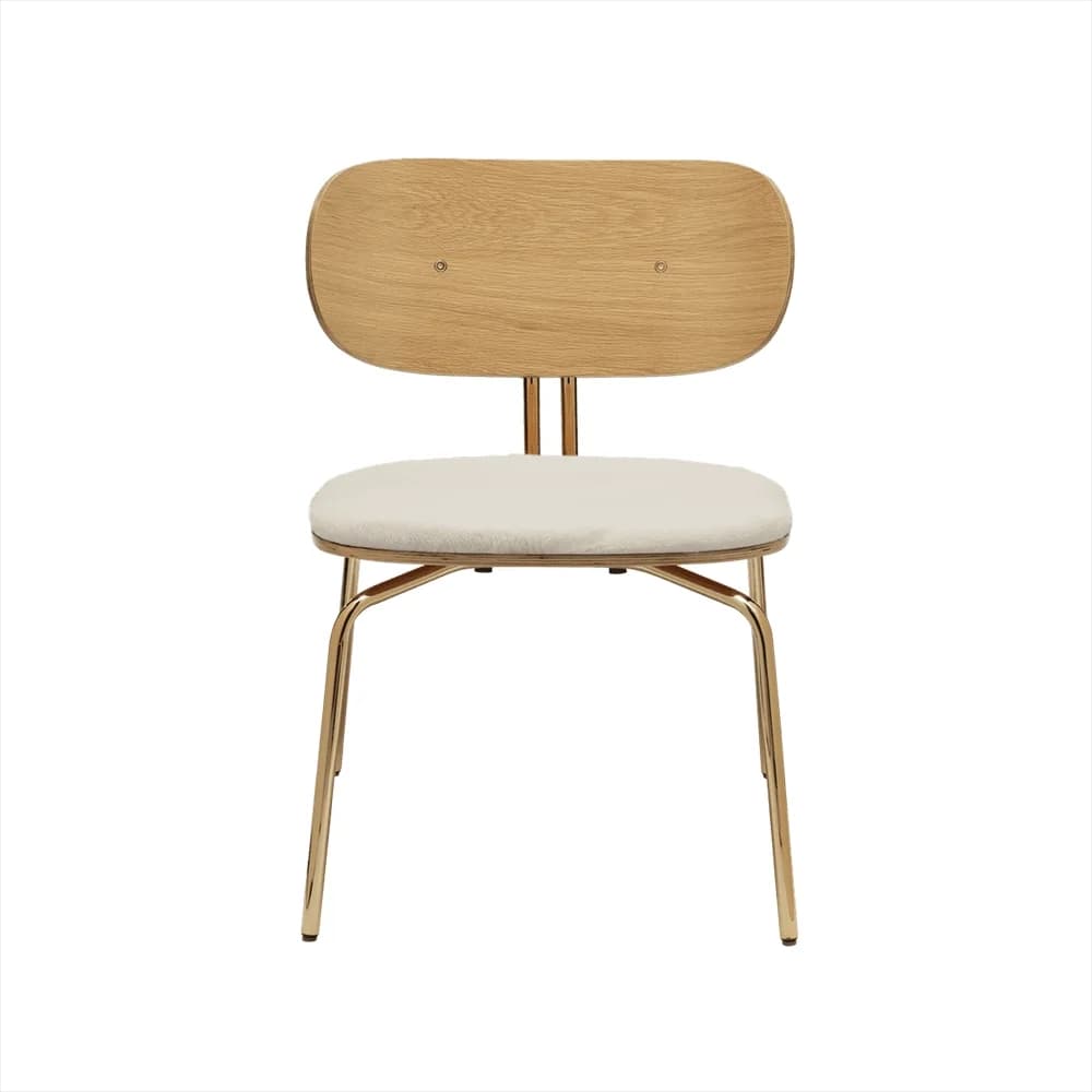 Umage, Curious Lounge Chair Eg/Messing Teddy White