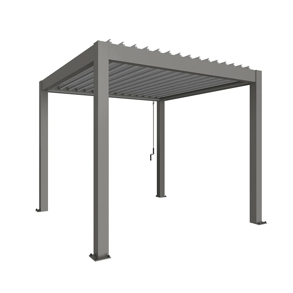 Biohort, Pergola størrelse 3 x 3 metallicquartz grå/sølv