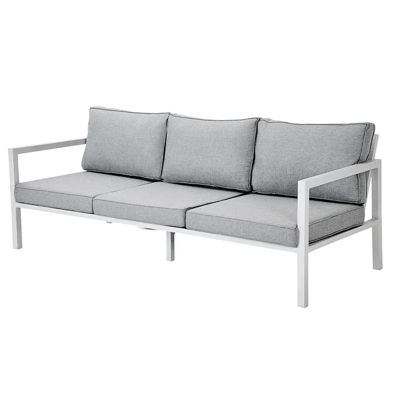 Brafab, Belfort 3-pers. sofa inklusive puder hvid / Peral Grey