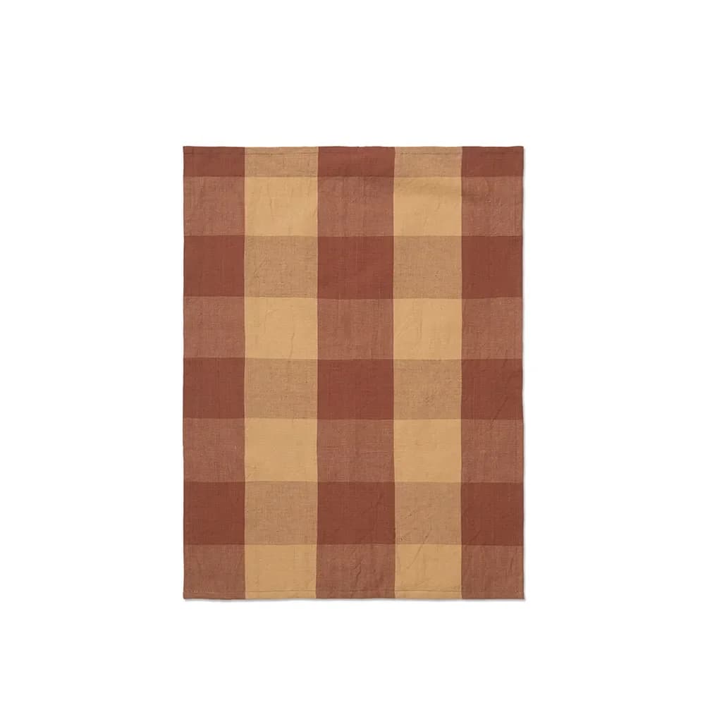 Ferm Living, Køkkenhåndklæde Hale Peach/Spice Red