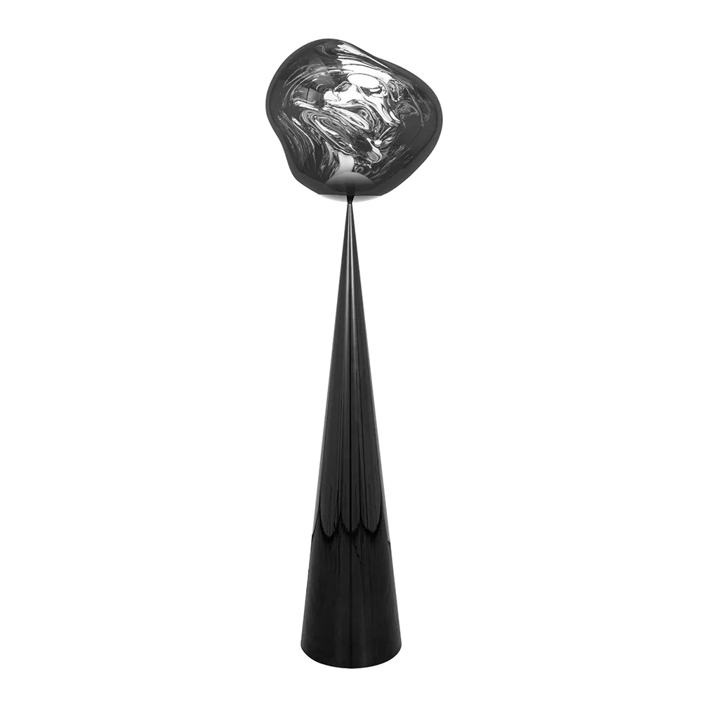 Tom Dixon, Melt Cone Fat Gulvlampe Silver LED UN