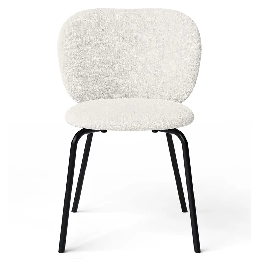 Ferm Living, Rico Spisebordsstol Black Bouclé - Off-white