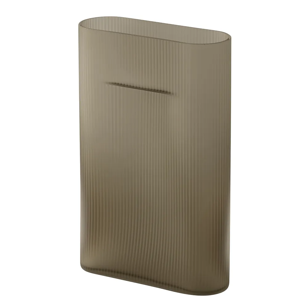 Muuto Ridge vase matteret glas 35 cm Taupe