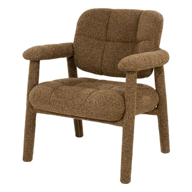 By-Boo, Knox Loungestol 71,5x73x81 cm Metal & Stof Brun