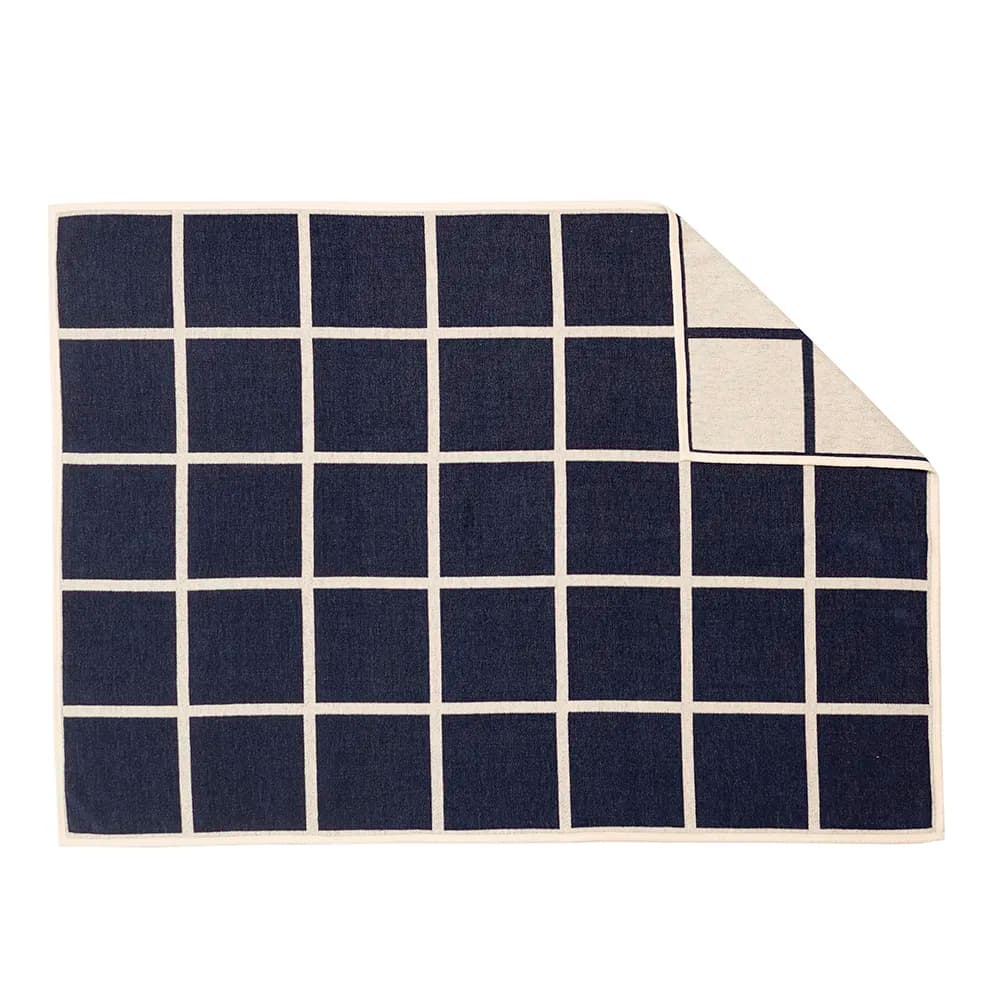 Pappelina, Vævet plaid i lammeuld Criss Dark Blue