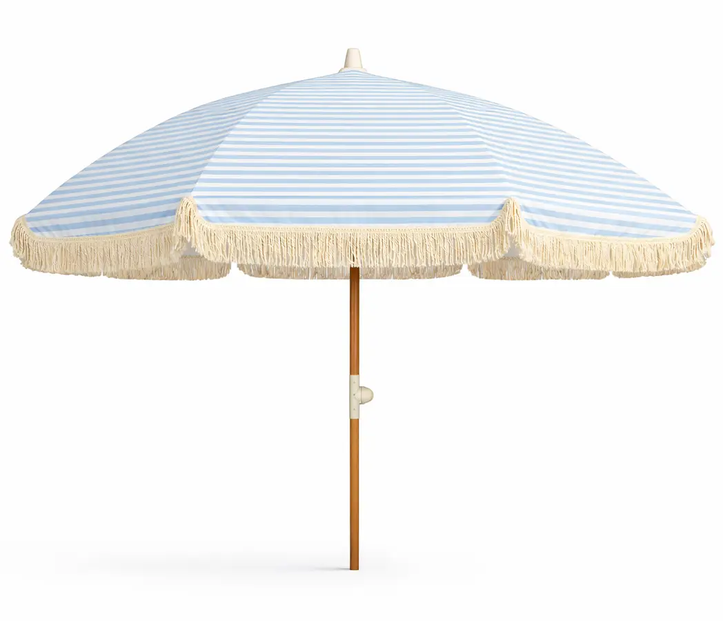 Hillerstorp, Parasoll 200 cm blå/hvit