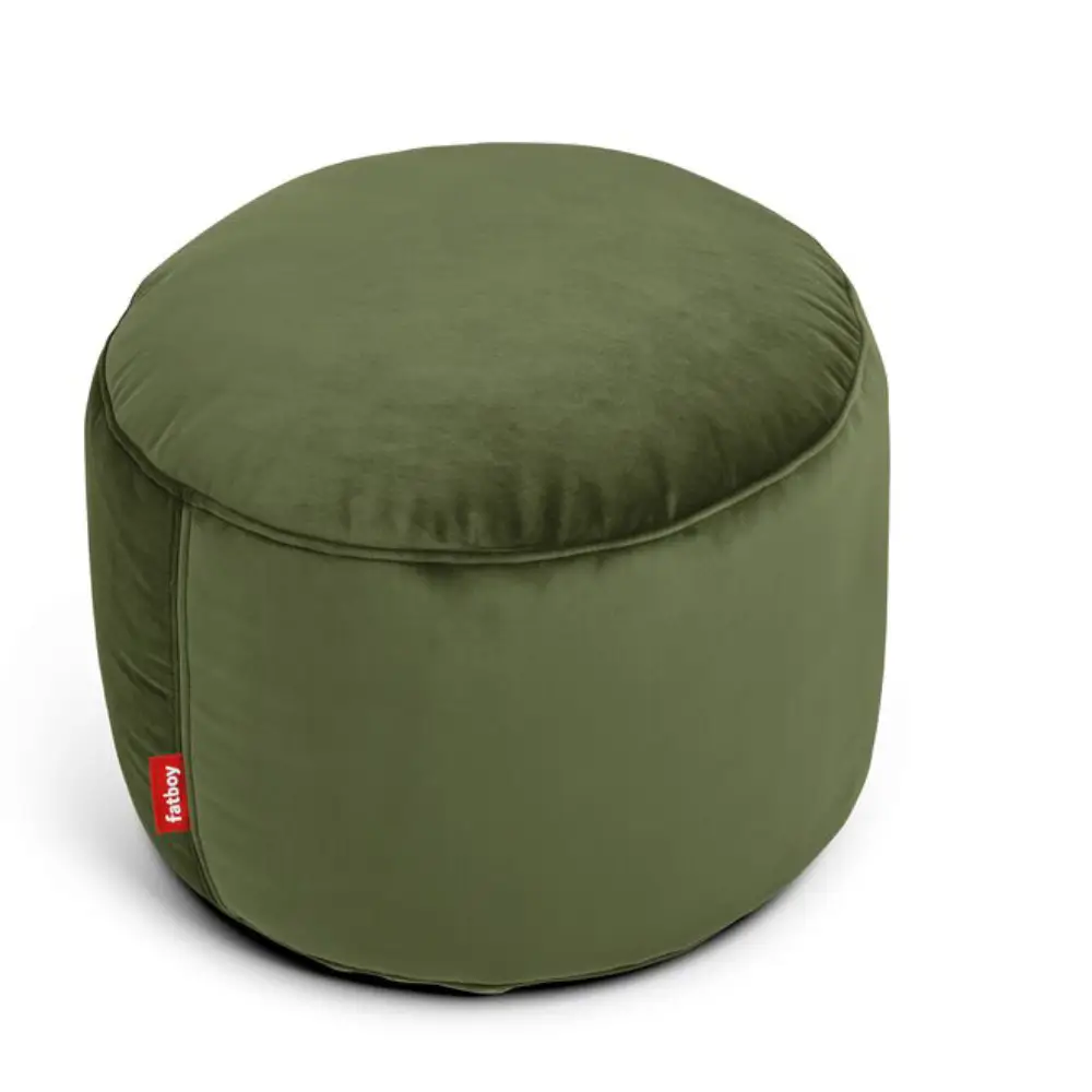 Fatboy, recycled point velvet puff deep green