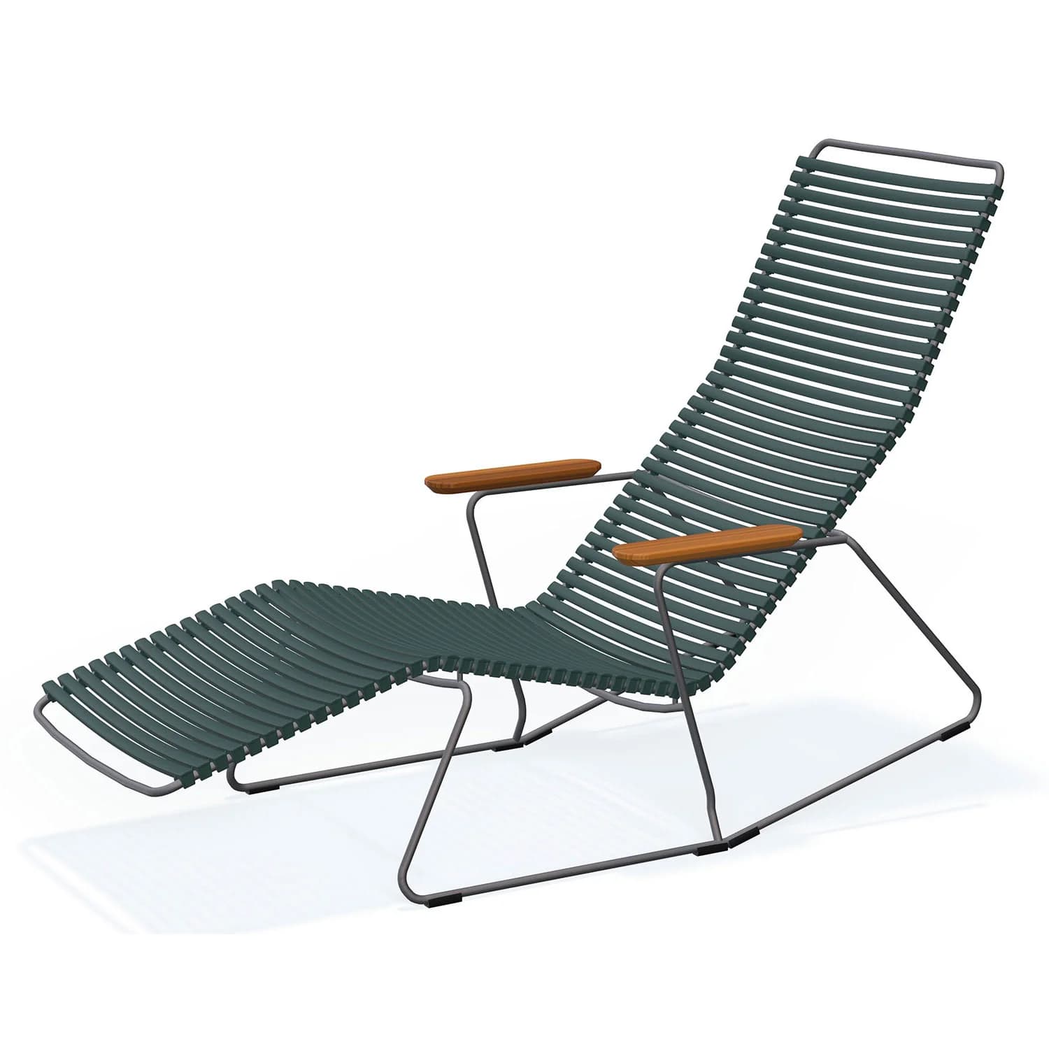 Houe, Click dekkstol i bambus Pine green/Grey