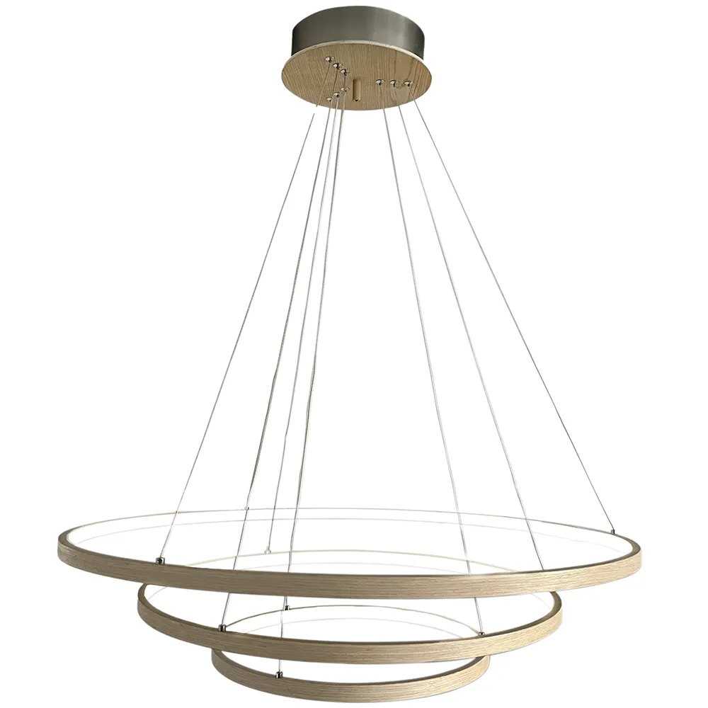 By Rydéns - Trione LED-pendellampe, natur, Ø 80 cm, tre