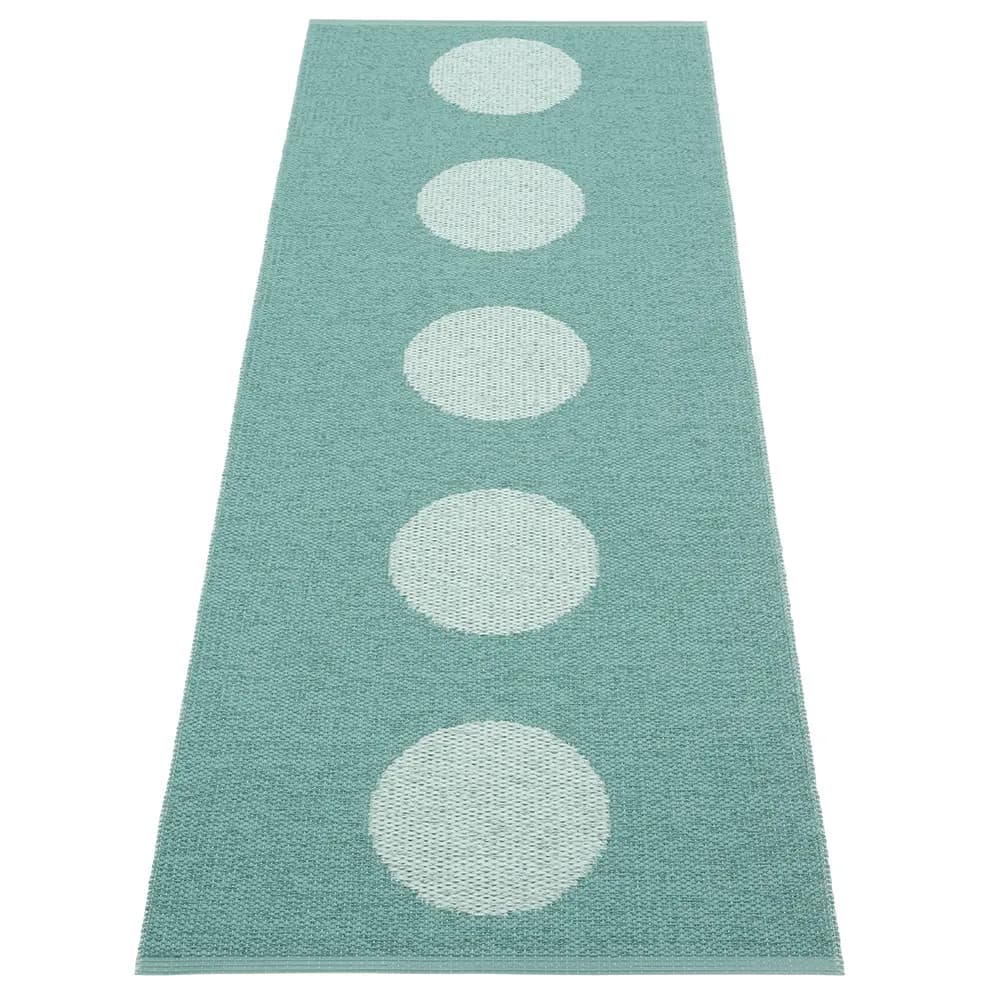 Pappelina, Vera Pop teppe Jade/Pale Turquoise 70 x 200cm