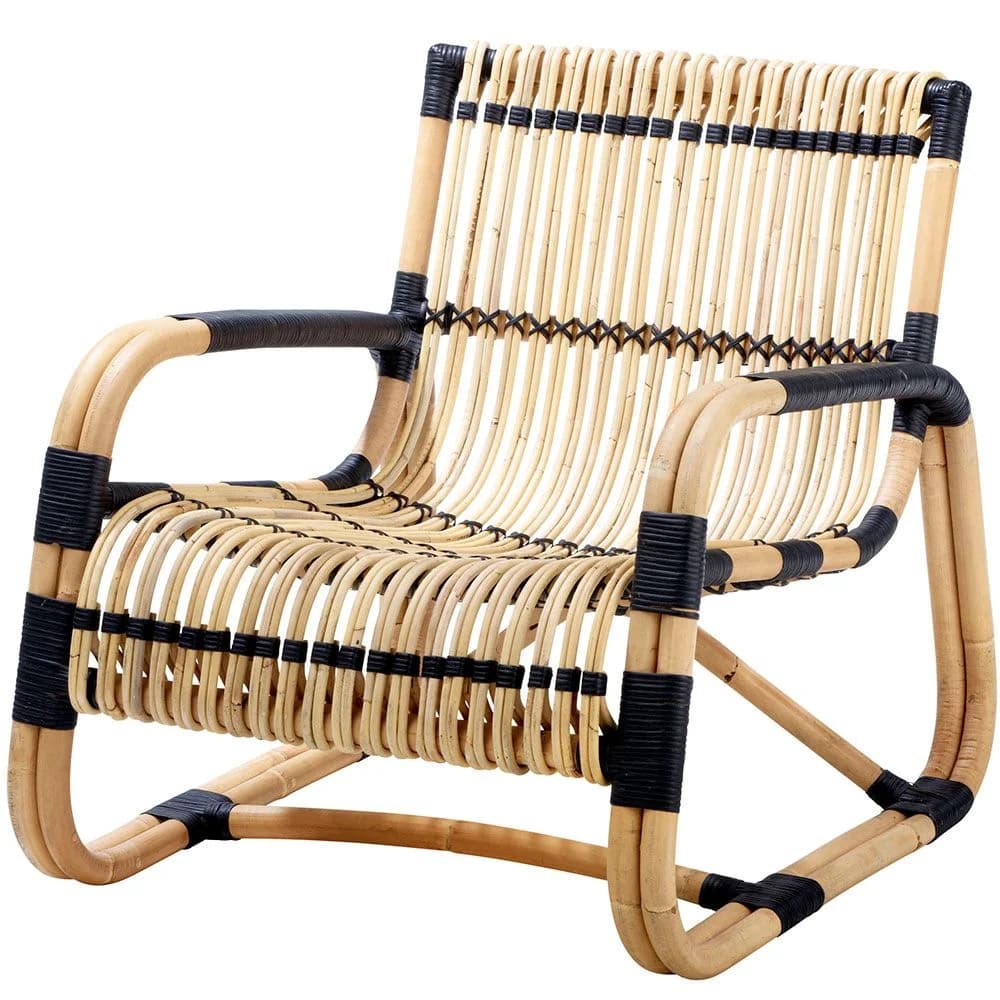 Cane-line, Curve loungestol Svart/Natur