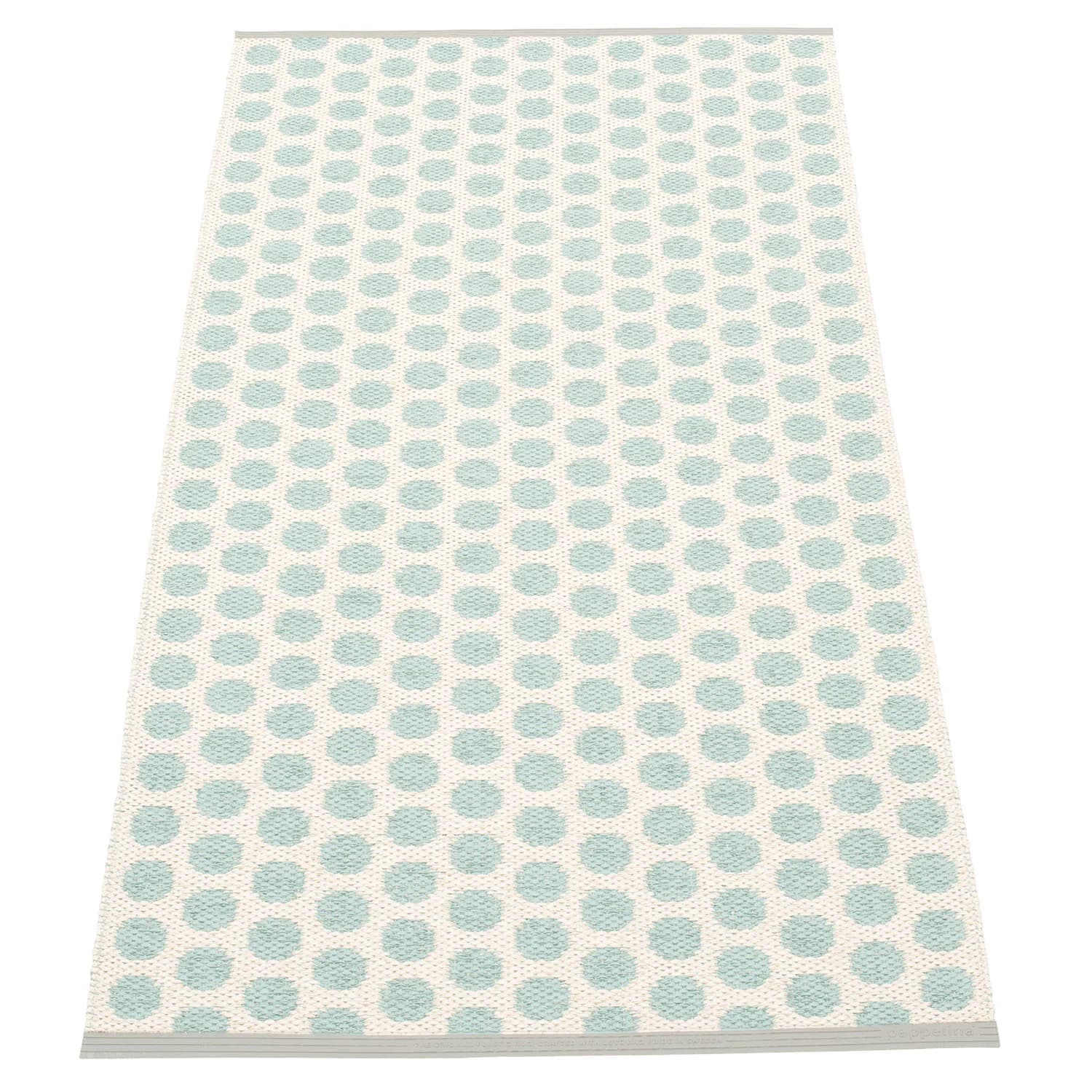 Pappelina, Noa matte 70x150 cm pale turquoise / vanilla / warm grey stripe