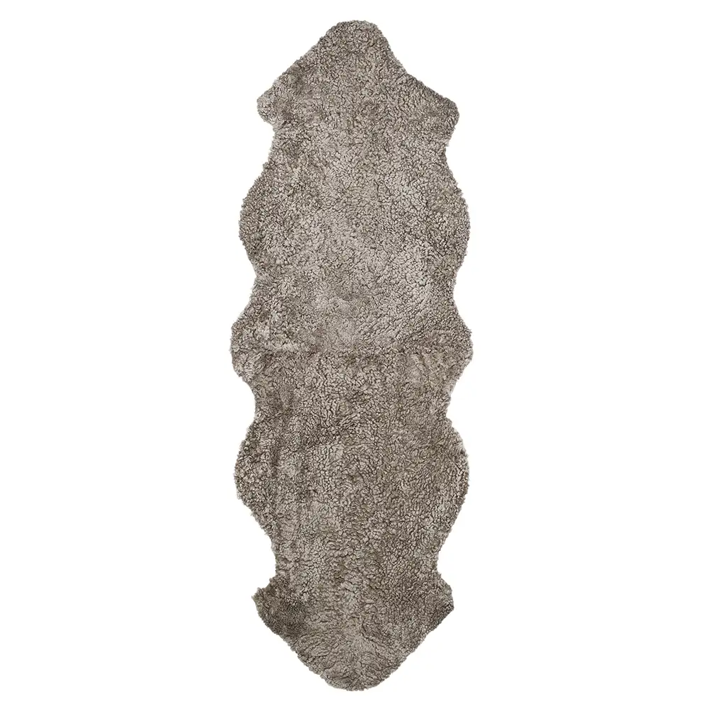 Skinnwille, Curly Saueskinn 60x180 cm Sahara/Lightbrown