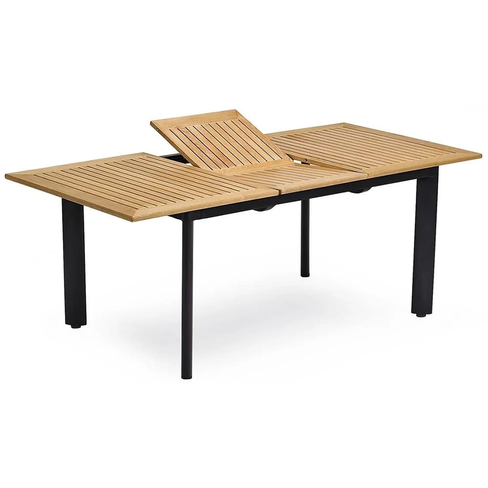 Hillerstorp, Nydala Spisebord 96X150-200 Cm Svart/Teak