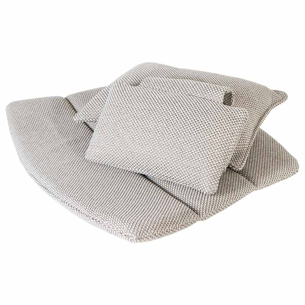 Cane-line Breeze Loungestol putesett, høy rygg Focus light grey