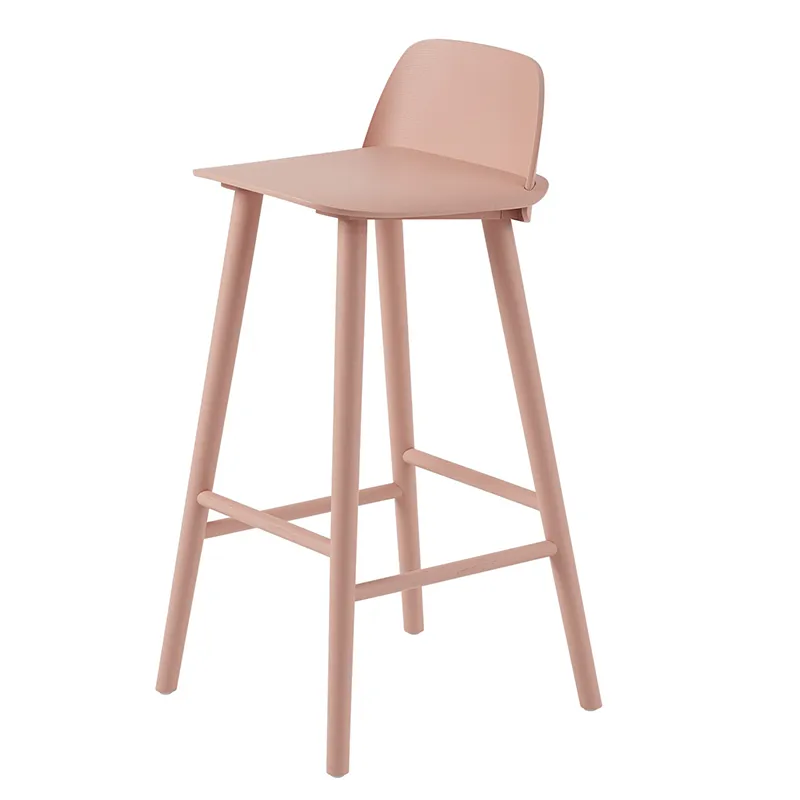 Muuto, Nerd barstol 75 cm - med fotstøtte i metall - Tan Rose