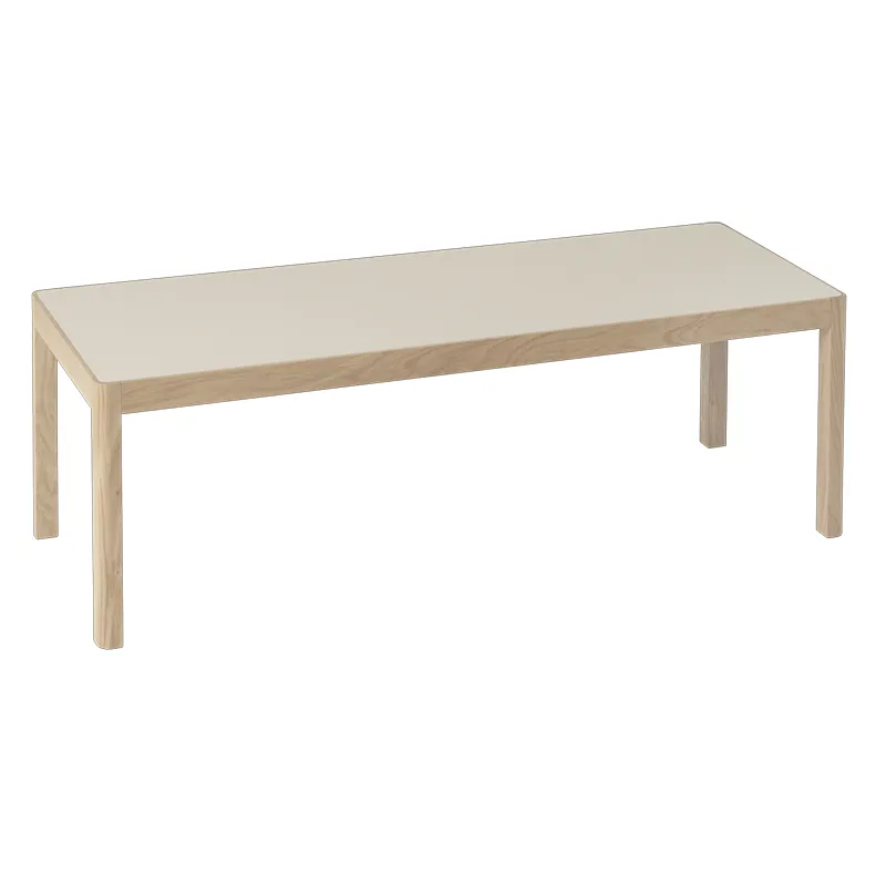 Muuto, Workshop sofabord 43 x 120 cm - Warm Grey Linoleum