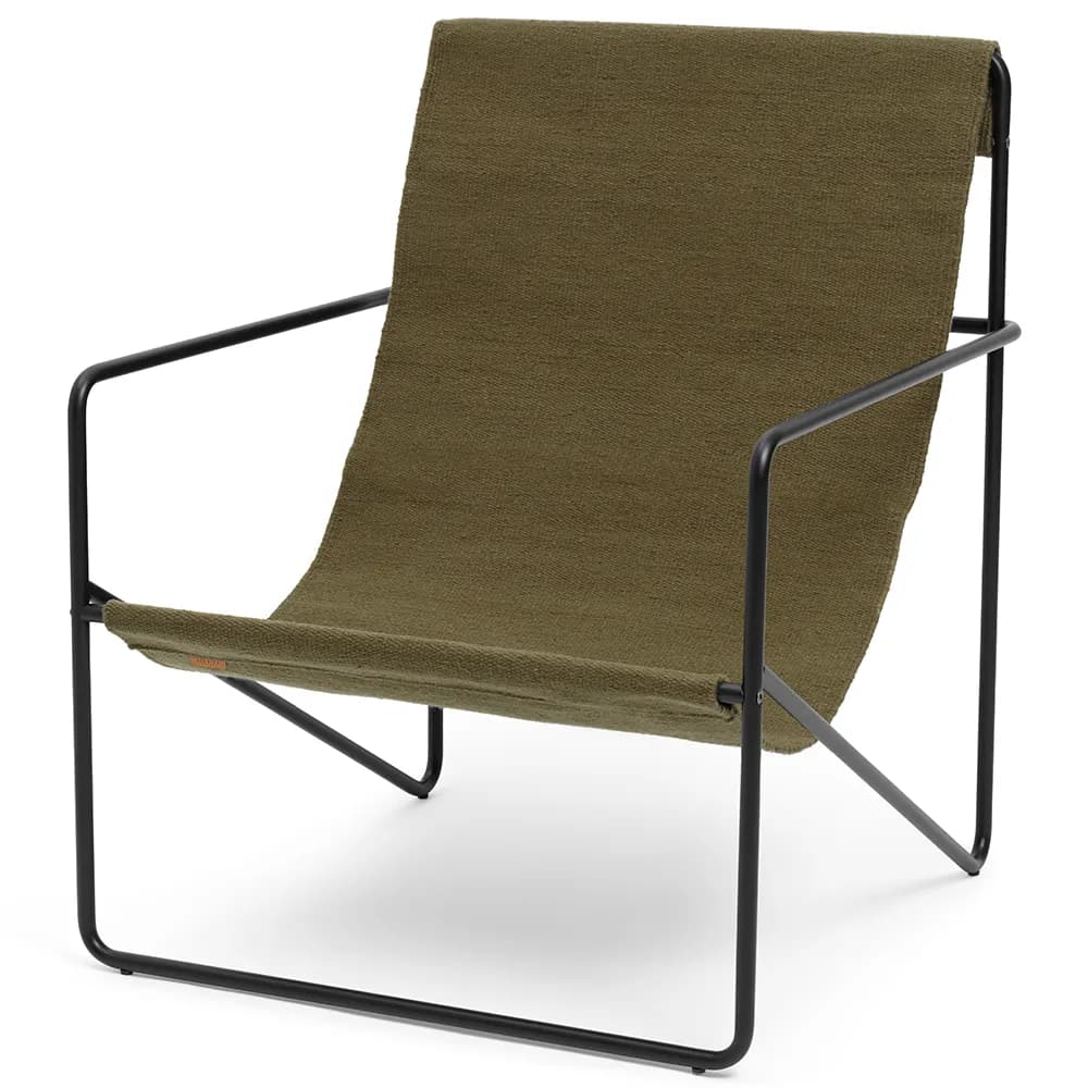 Ferm Living, Desert Lounge Lenestol Black/Olive