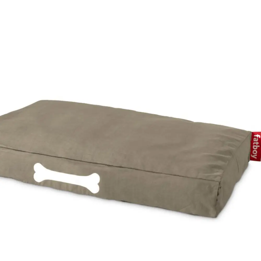 Fatboy, doggielounge L canvas Hundeseng recycled taupe grey