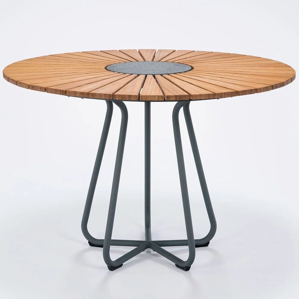 Houe, Circle spisebord 110 cm aluminium / bambus