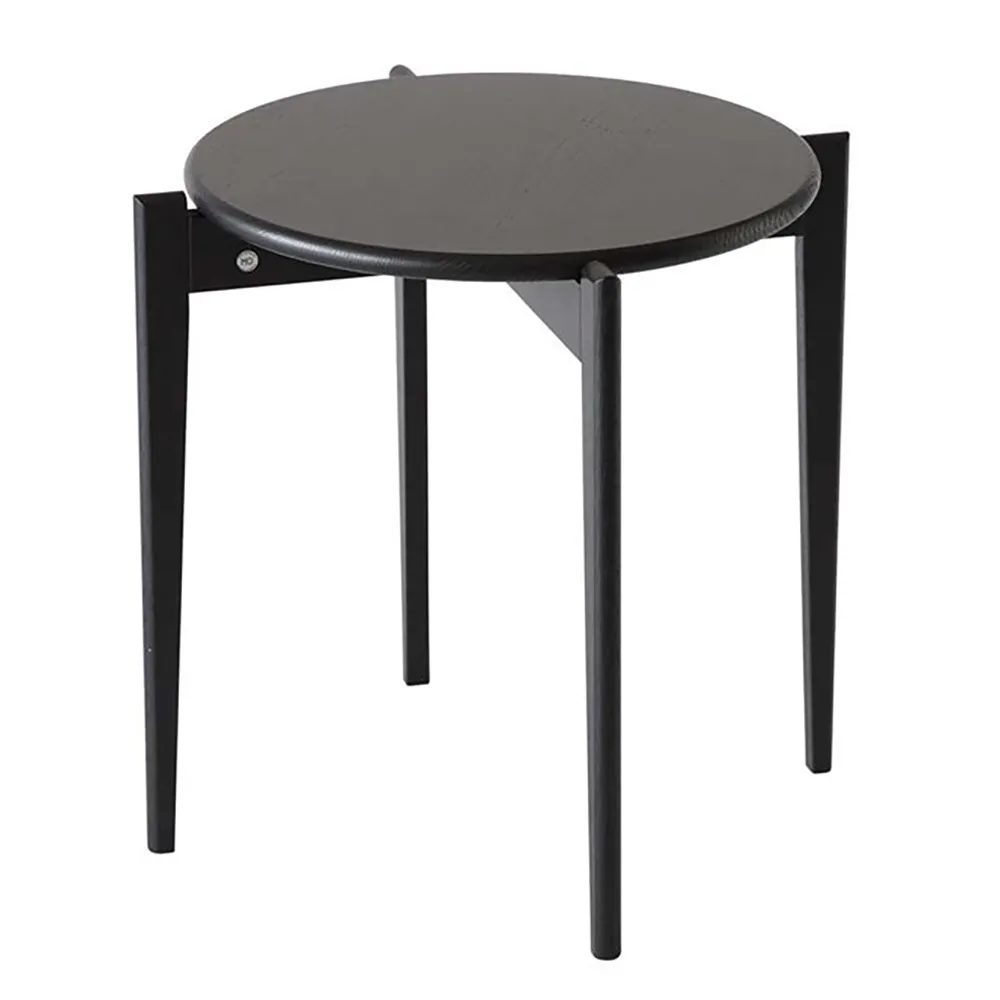Oscarssons Möbel, Tilia Sidebord Ø51 cm Svartbeiset eik