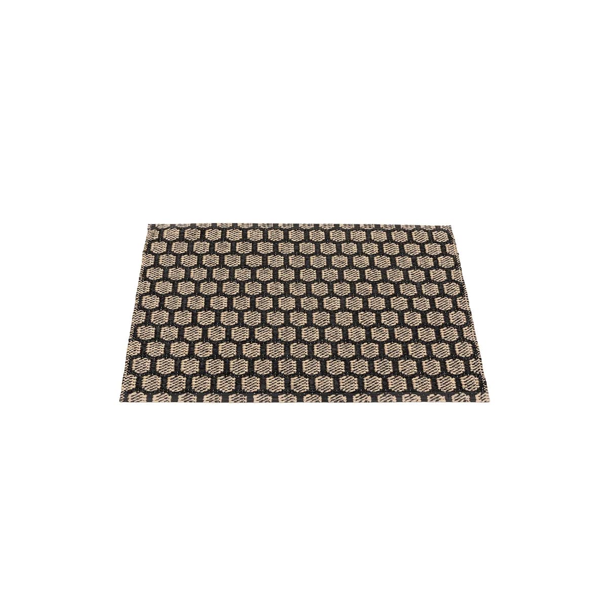 Pappelina, Vendbar Plastmatte MIMI Black/Beige 70x50 cm