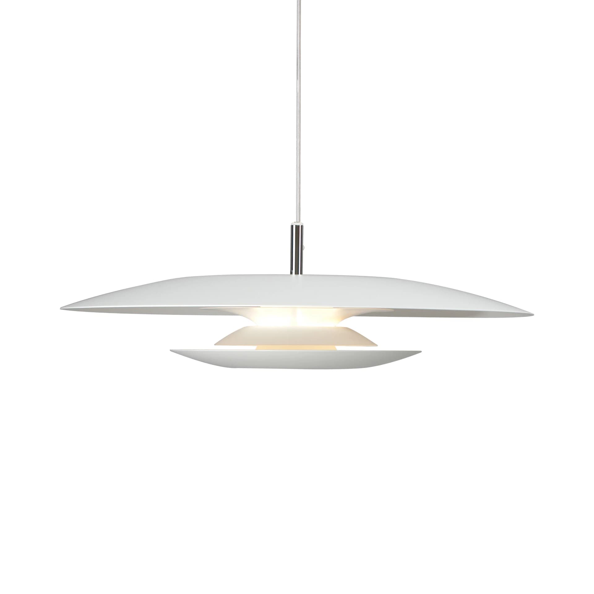 Belid - Eclipse hengelampe, Ø 48 cm, hvit, metall, G9