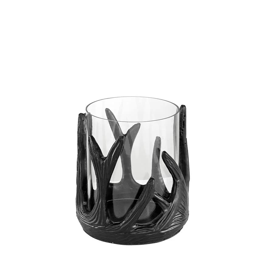 Artwood, Antler lyslykt liten svart Artwood
