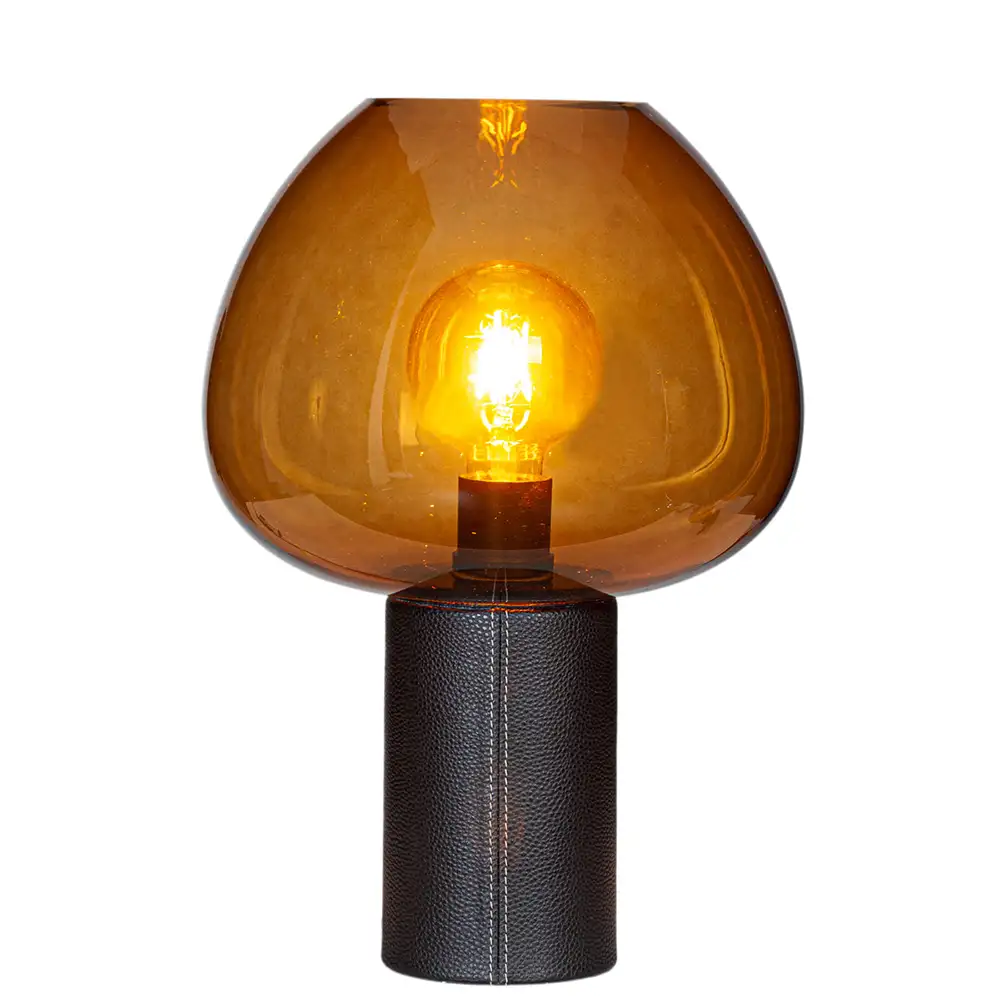 by Rydéns, Cozy Bordlampe Svart/Brandy