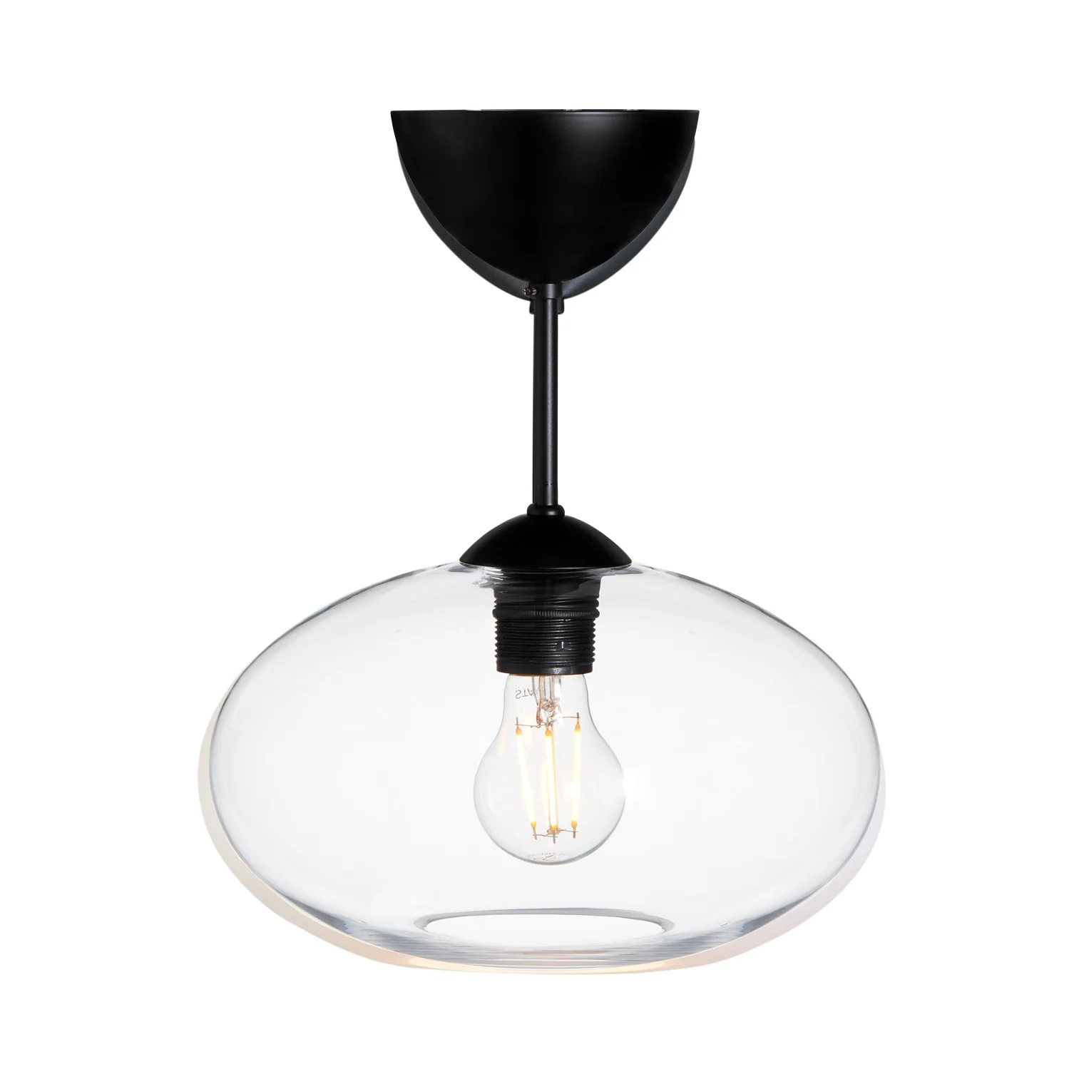 Belid, Bullo Ceiling D270 Matt svart/klart glass
