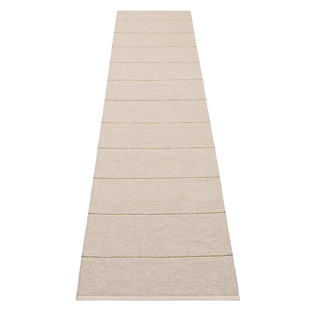 Pappelina, Lea teppe Linen/Pine/Vanilla 70 x 300 cm