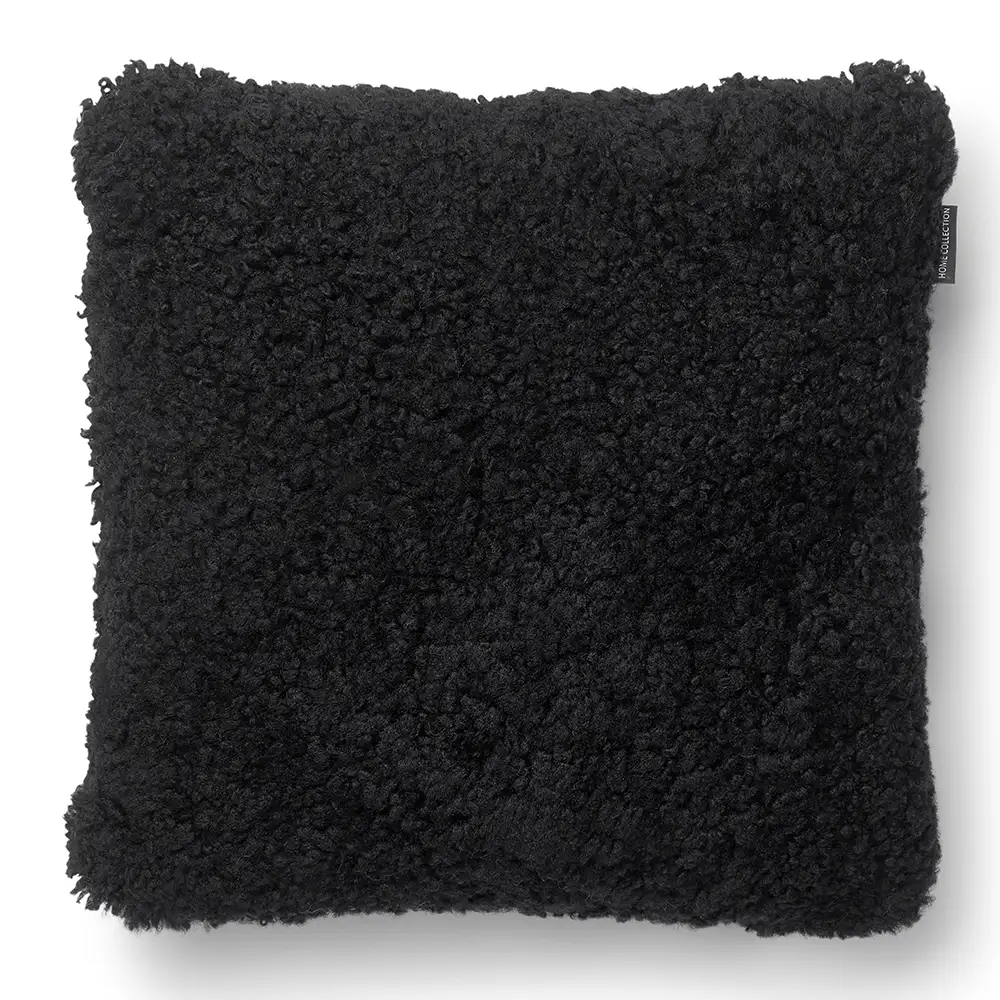 Skinnwille, Curly putetrekk 45x45 cm Black