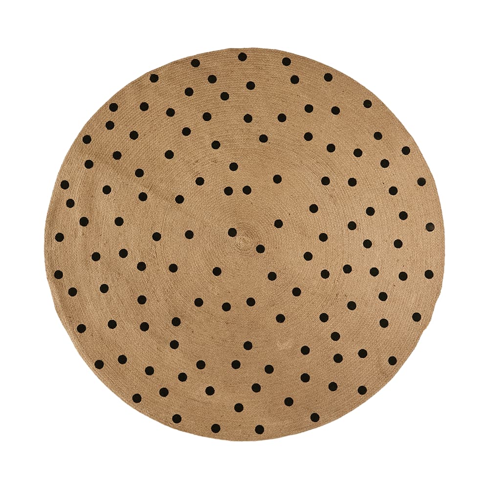 Affari of Sweden, JUNI Teppe natur/svart Ø150 cm
