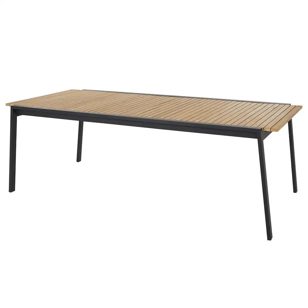 Brafab, Naos Spisebord 100 x 220–320 cm svart/teak