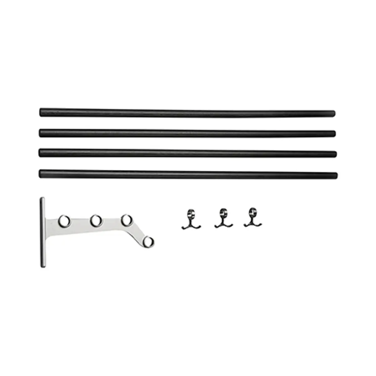 Essem Design, Nostalgi 291 Hatthylle påbygg Sortbeiset eik Aluminium