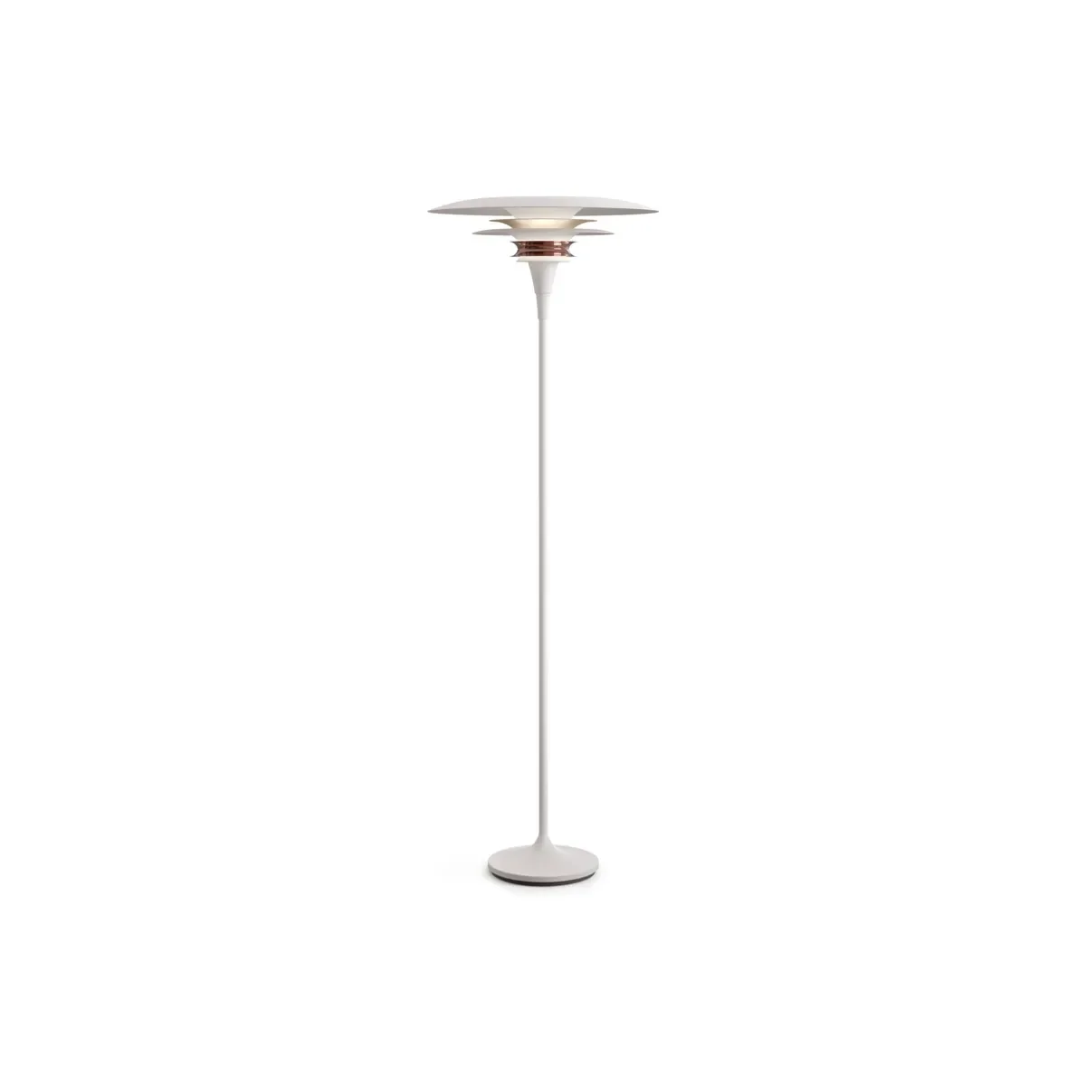 Belid - Diablo Gulvlampe Ø50 Matt White/Rosé Silver
