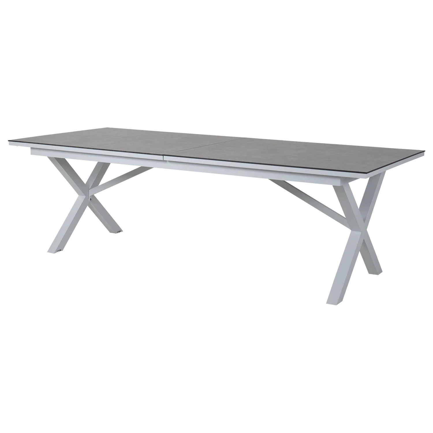 Brafab, Hillmond uttrekkbart bord 100x238-297 cm hvit/grå
